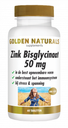 Zink Bisglycinaat 50 mg 60 veganistische tabletten