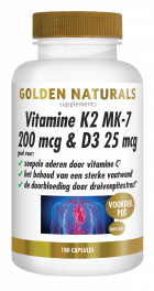 Vitamine K2 MK-7 200 mcg & D3 25 mcg 180 vegetarische capsules